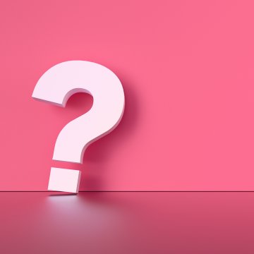 verispy background check service white question mark on pink background